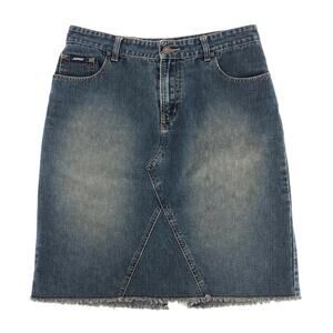 Y2K Squeeze Stephen Hardy denim jean skirt 2000s vintage
